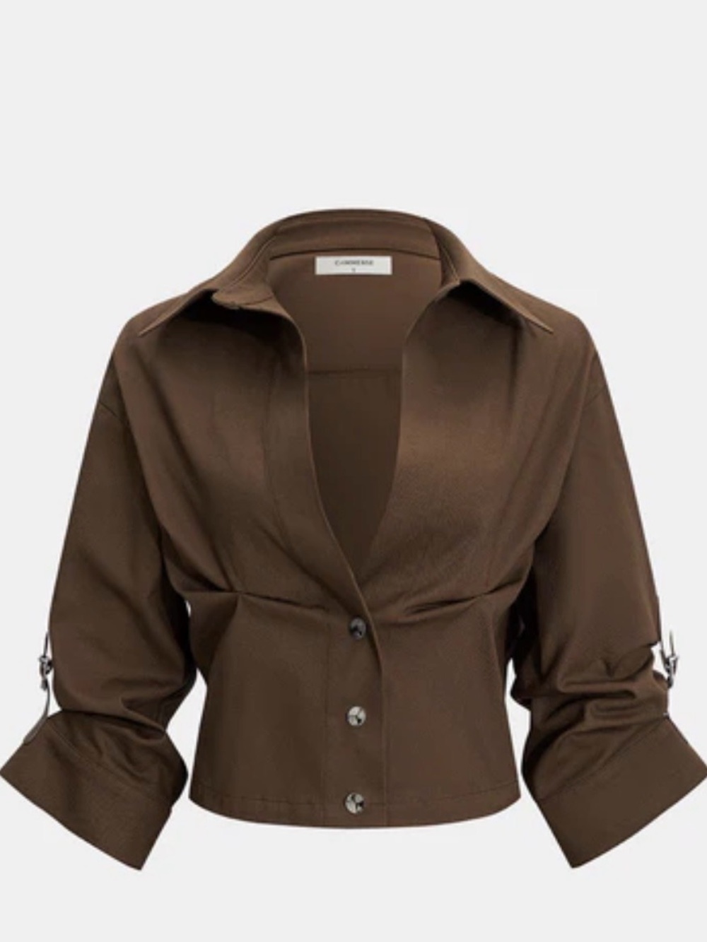 Commense Cropped Button Shirt NWT Size S